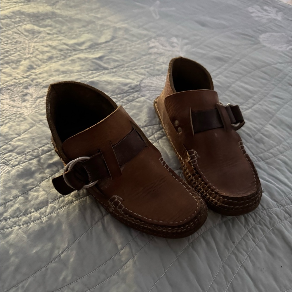 Women’s Brown Leather Moccasins
